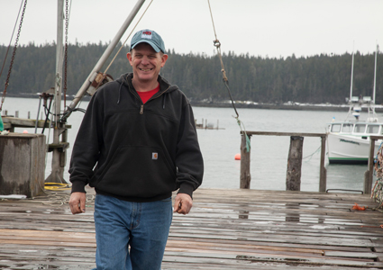 Kristan Porter on the dock in Cutler