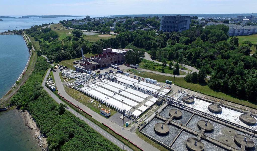 The sewer treatment plant in Portland's East End.