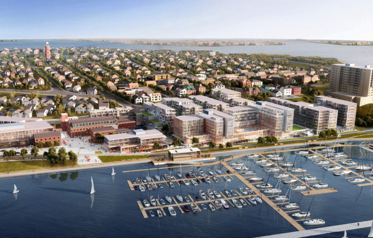 An artist’s rendering of the Fore Points Marina
