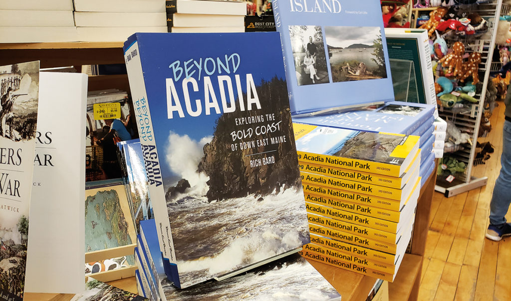 Beyond Acadia on display in a local bookstore. PHOTO: SARAH CRAIGHEAD DEDMON