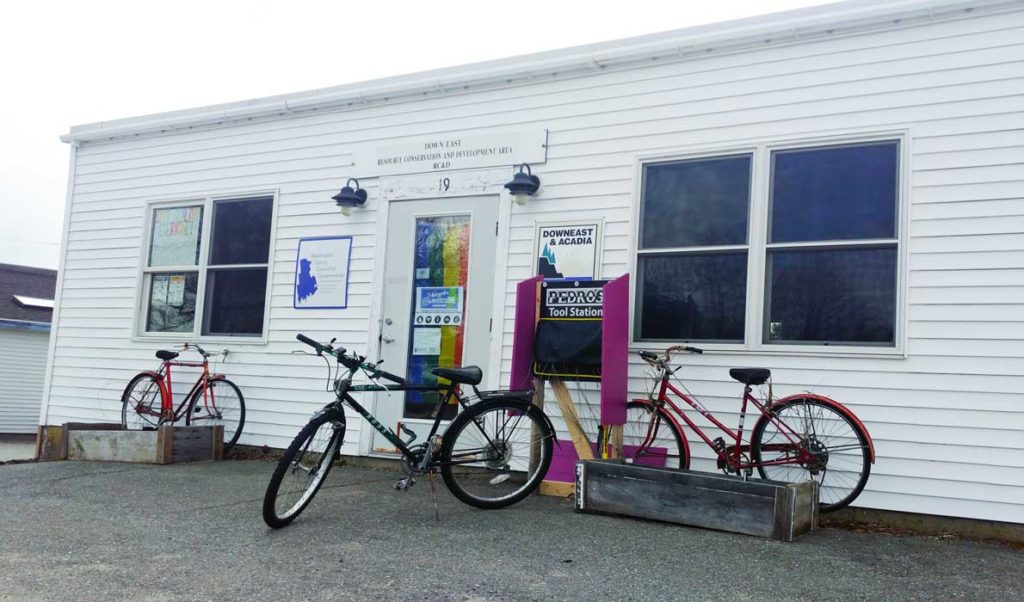 Bicycles ready to be worked on in Milbridge.