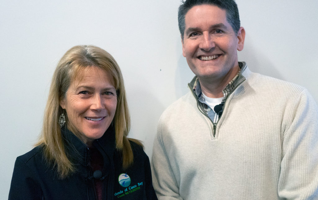 Ivy Frignoca and Mike Doan of the Friends of Casco Bay.