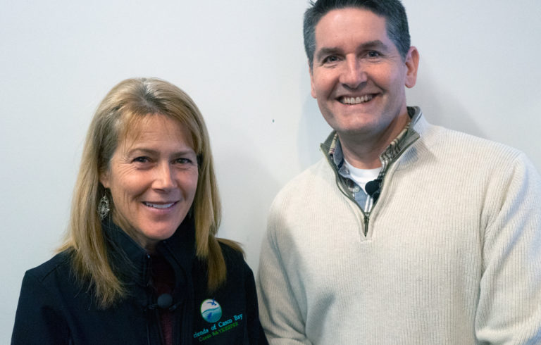 Ivy Frignoca and Mike Doan of the Friends of Casco Bay.