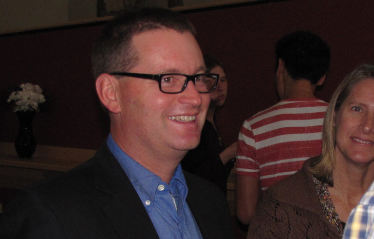 Roger Pielke at a reception at the University of Maine