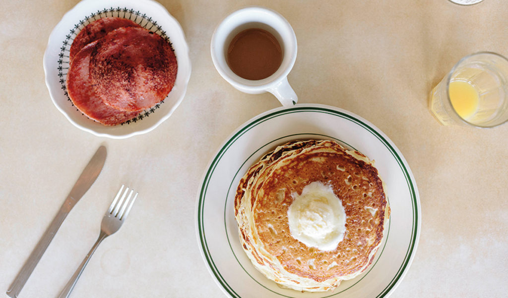 The Palace Diner’s famous pancakes.