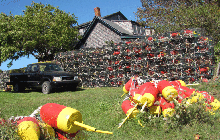 Buoys and traps on Monhegan.