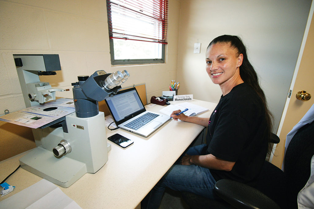 Christine Soto founded the start-up Monoclonals Inc. to develop novel antibodies for certain strains of bacteria and virus.