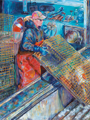 Suzanna—Last Haul, by Susan Tobey White; acrylic on canvas, 60x46.