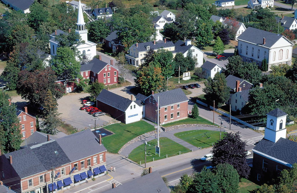 The Penobscot Marine Museum campus along Route 1 in Searsport