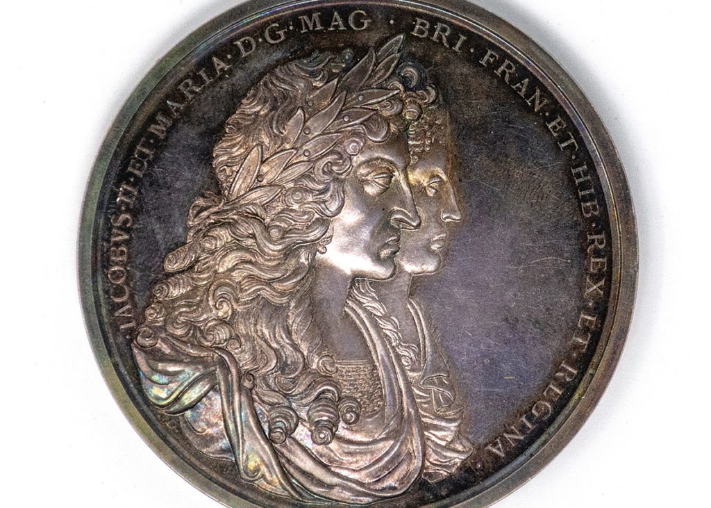 The medallion originally issued by King James II