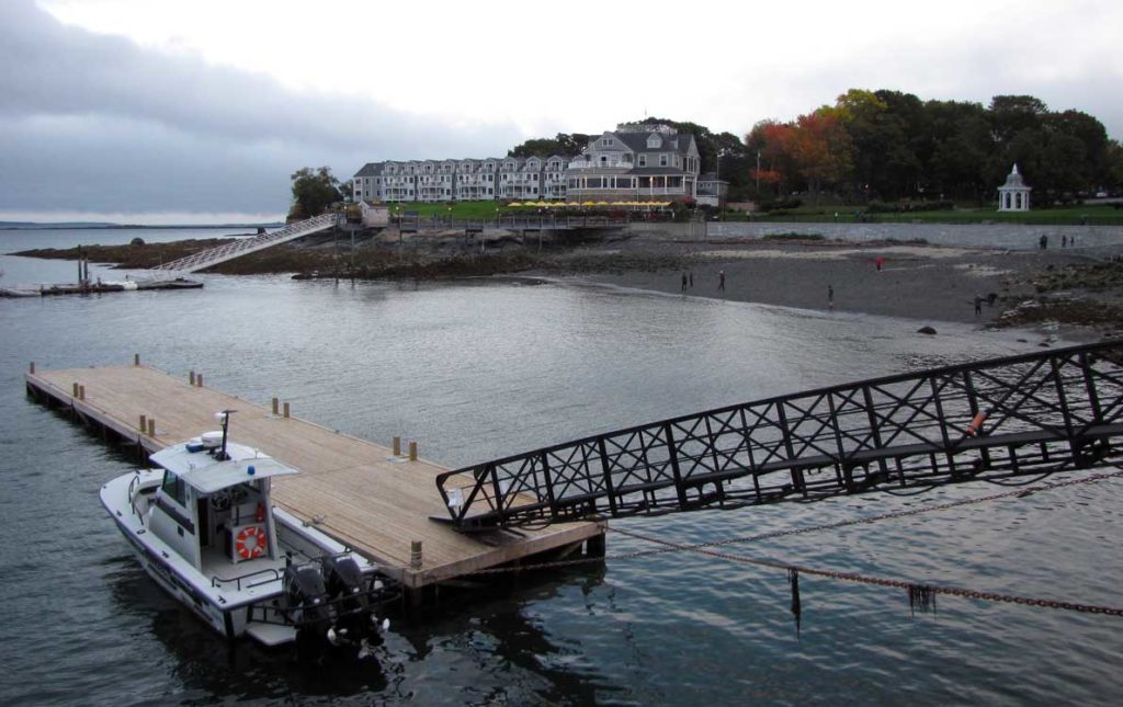 This file image shows Bar Harbor's town landing