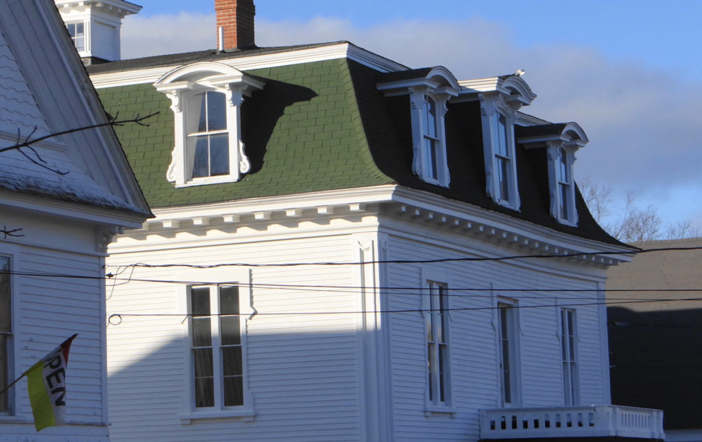 An older house roof in Deer Isle.