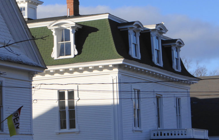An older house roof in Deer Isle.