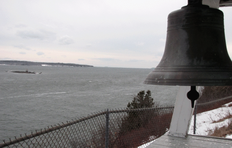 A view of the mouth of the Penobscot River from Fort Point in Stockton Springs.