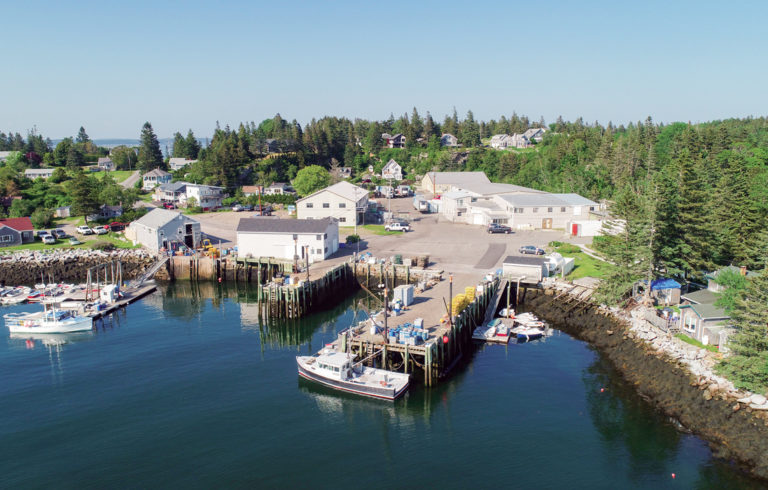 A view of the Spruce Head Fisherman’s Co-op in South Thomaston. The co-op will benefit from funding from the Land for Maine’s Future Program.