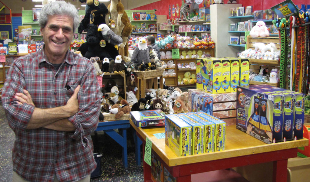 Richard Aroneau at Planet Toys in Rockland.