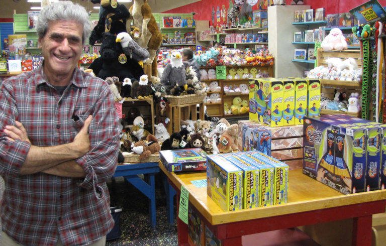 Richard Aroneau at Planet Toys in Rockland.