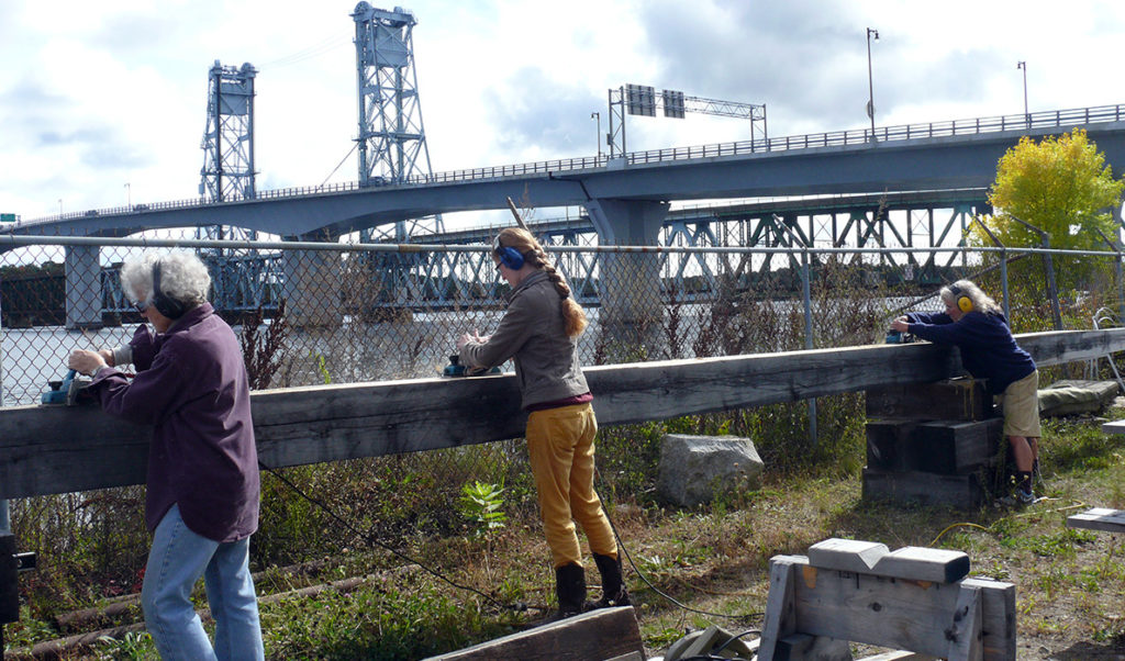 Women work on the Virginia.