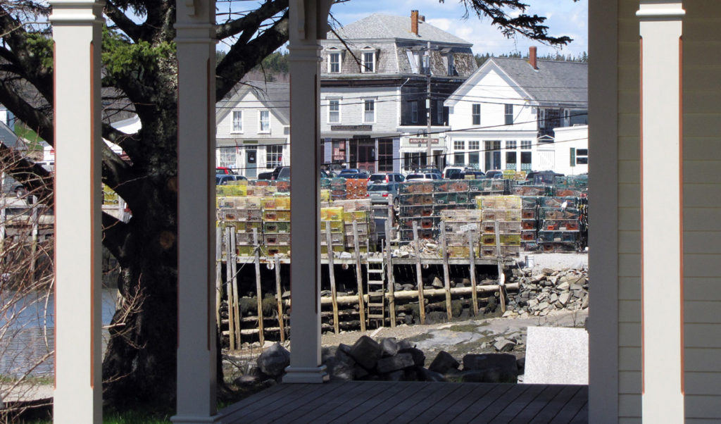 The view through a Vinalhaven porch.