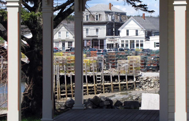 The view through a Vinalhaven porch.