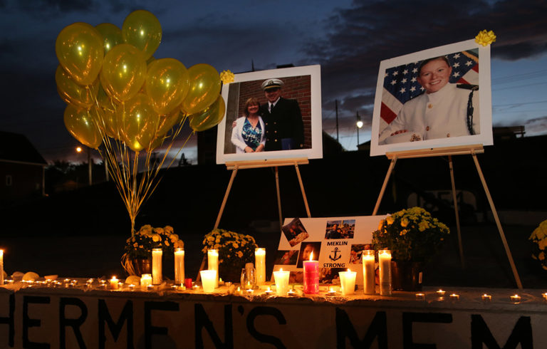 A memorial service was held in Rockland for two of the area's victims in the El Faro sinking.