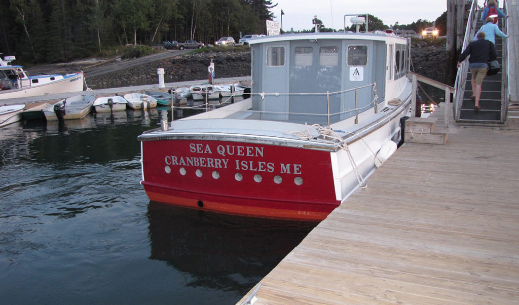 Beal & Bunker's Sea Queen at the dock in Northeast Harbor.