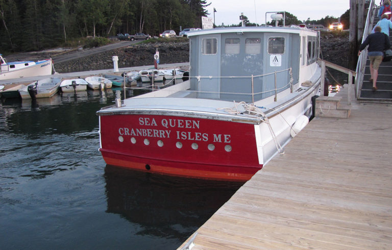 Beal & Bunker's Sea Queen at the dock in Northeast Harbor.