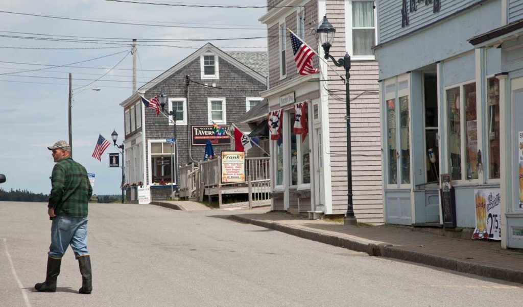 A street scene in Lubec.