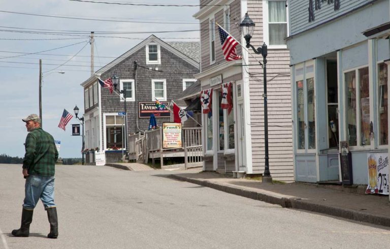 A street scene in Lubec.