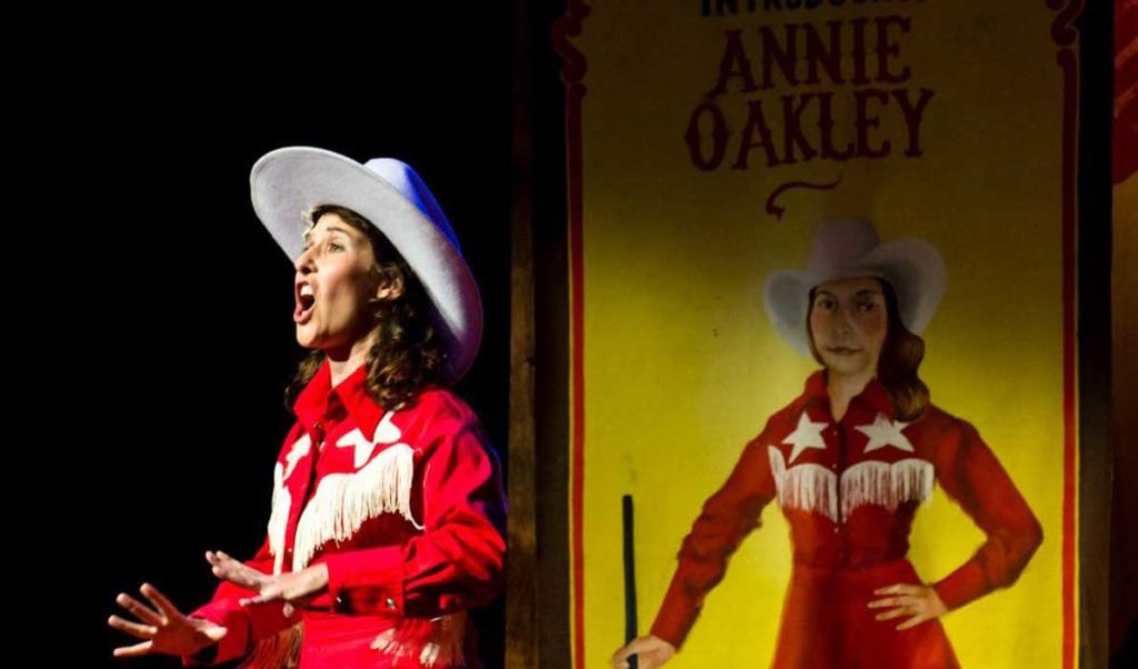 Courtney Naliboff as Annie Oakley in the North Haven production of Annie Get Your Gun.