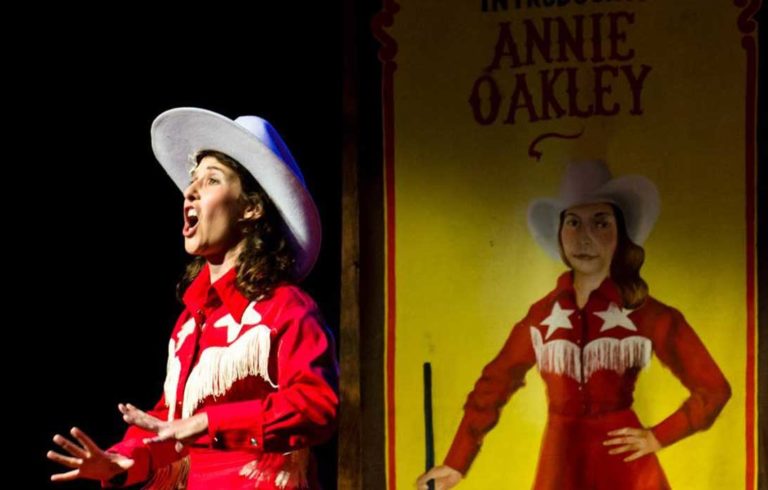 Courtney Naliboff as Annie Oakley in the North Haven production of Annie Get Your Gun.