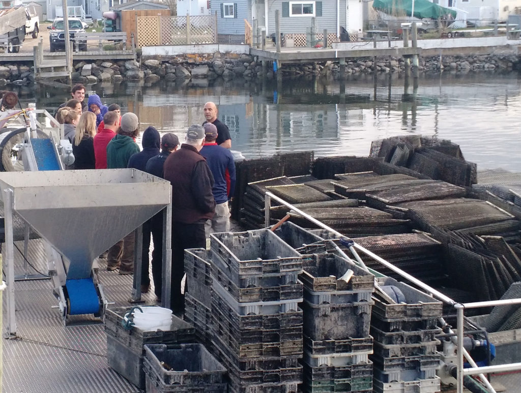 Aquaculture Business Development program participants tour Matunuck Oyster Company in South Kingstown