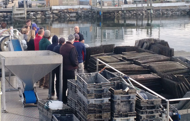 Aquaculture Business Development program participants tour Matunuck Oyster Company in South Kingstown