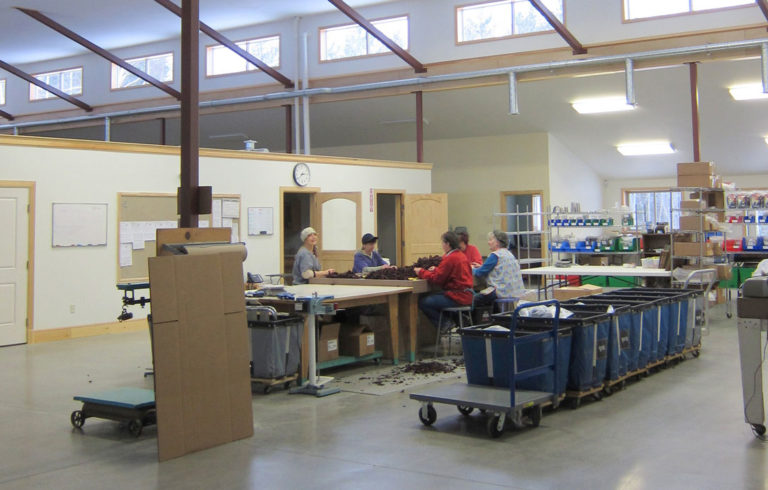 The working area in the new Maine Coast Sea Vegetables plant in Hancock is bright and spacious.