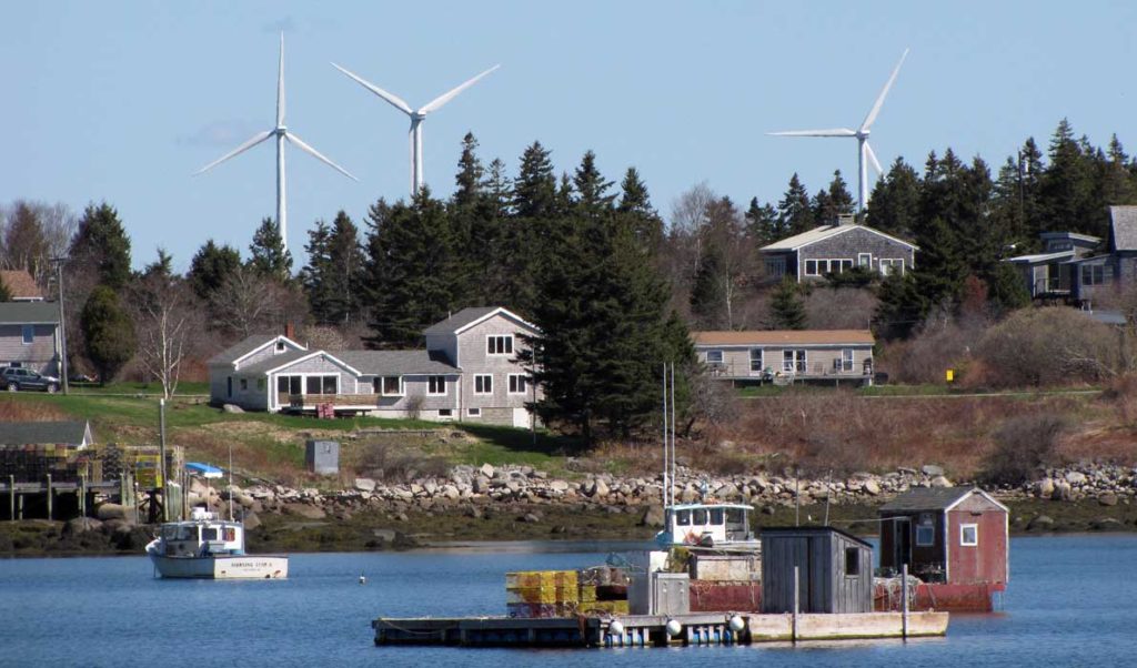 Wind turbines on Vinalhaven.