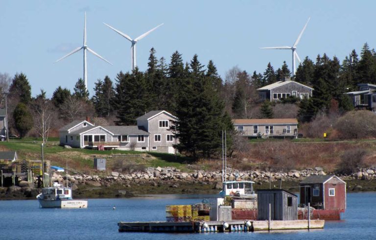 Wind turbines on Vinalhaven.