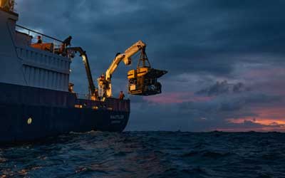 ROV Hercules deployed off Nikumaroro Island. PHOTO: COURTESY NATIONAL GEOGRAPHIC