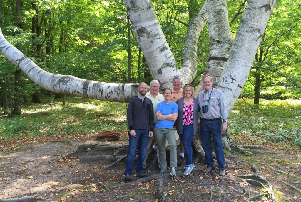 Island Institute's Karen Burns and Heather Deese (center) visited Beaver Island in September