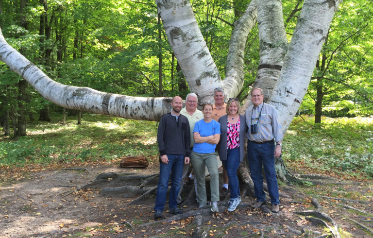 Island Institute's Karen Burns and Heather Deese (center) visited Beaver Island in September