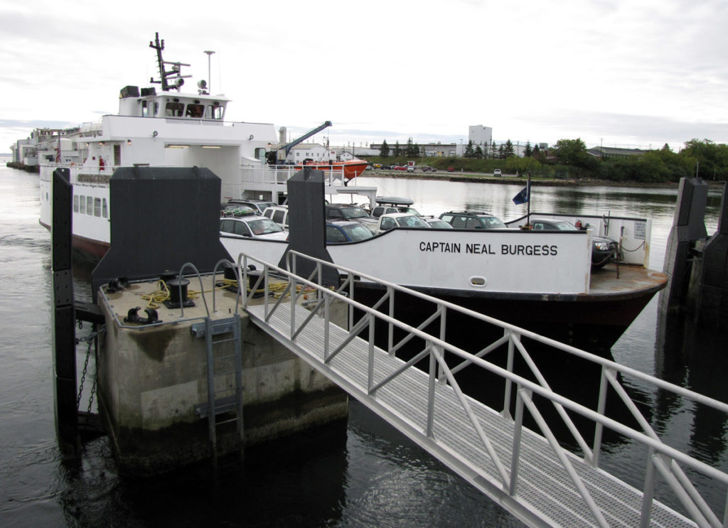 The Capt. Neal Burgess at the Rockland ferry terminal.