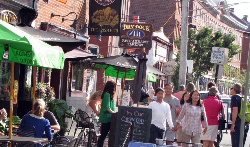 Commercial Street in summer.