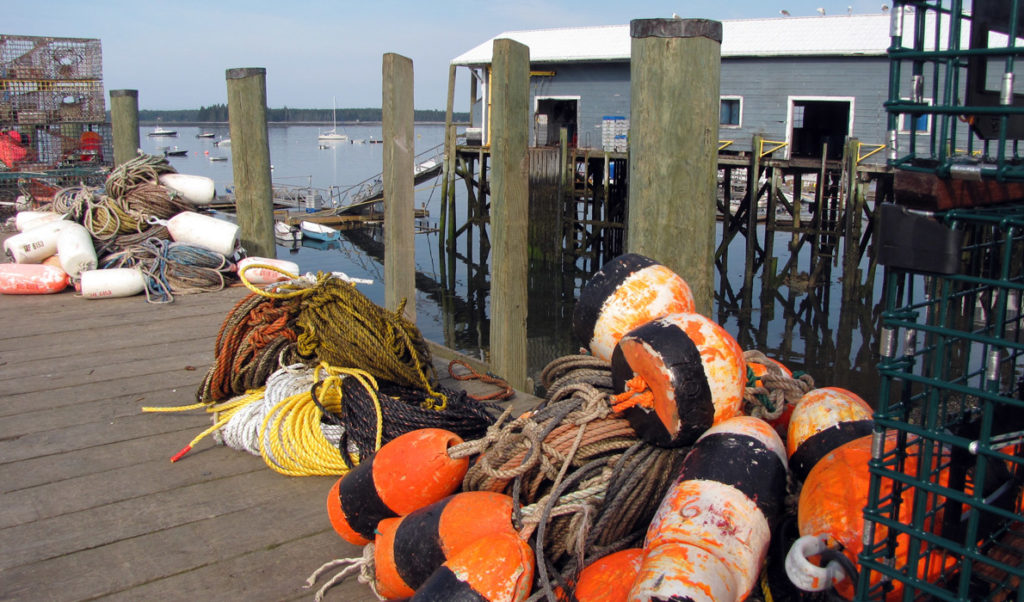 Lobster gear on the docks at Islesford.