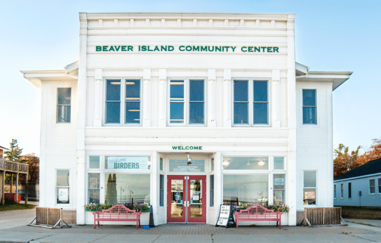 Beaver Island's community center; the island is in Lake Michigan.