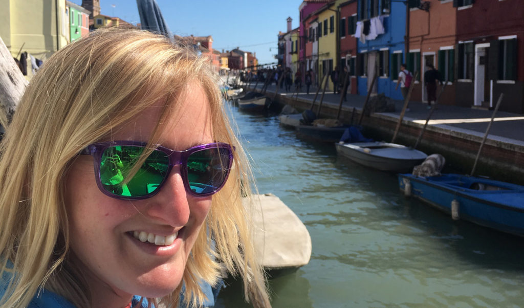 Marissa McMahan in Venice.