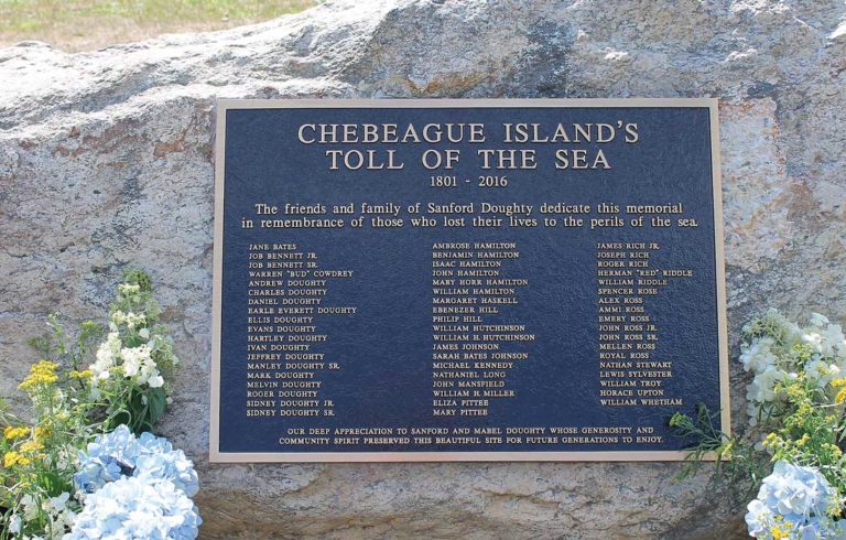 The Toll of the Sea memorial on Chebeague Island.