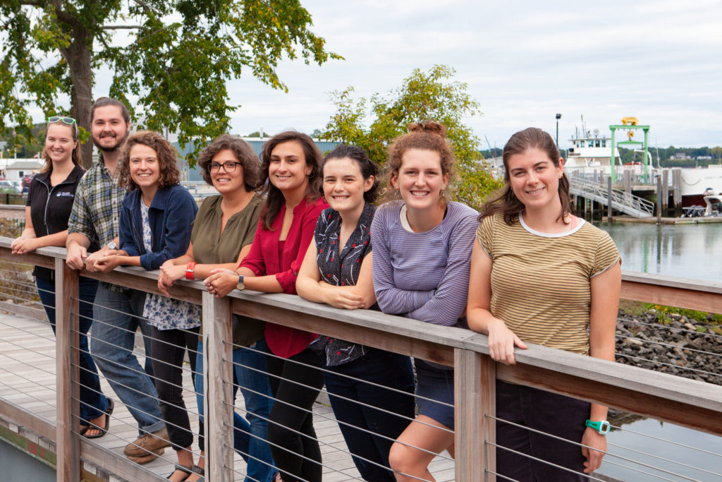 Peaks Island Fellow Nell Houde (second from right) pictured with the other 2018-19 Island Fellows.