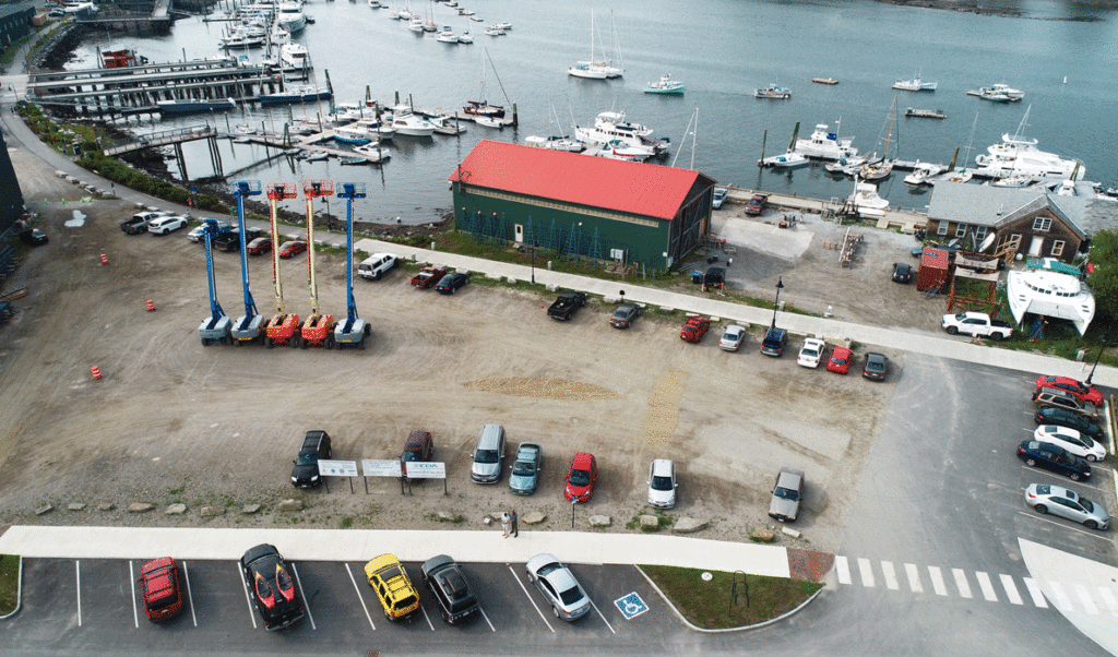 A drone view of the property the city has dubbed "Belfast Yards."