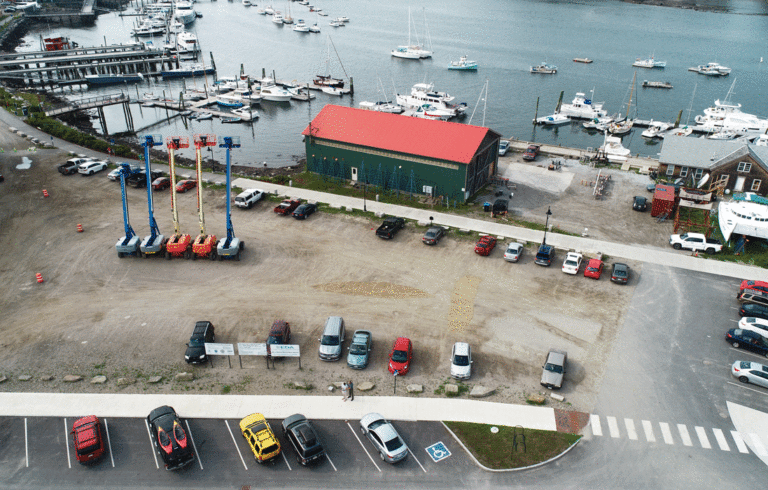 A drone view of the property the city has dubbed "Belfast Yards."