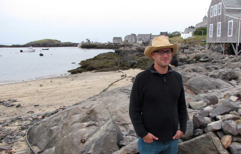 Dylan Metrano on Monhegan.