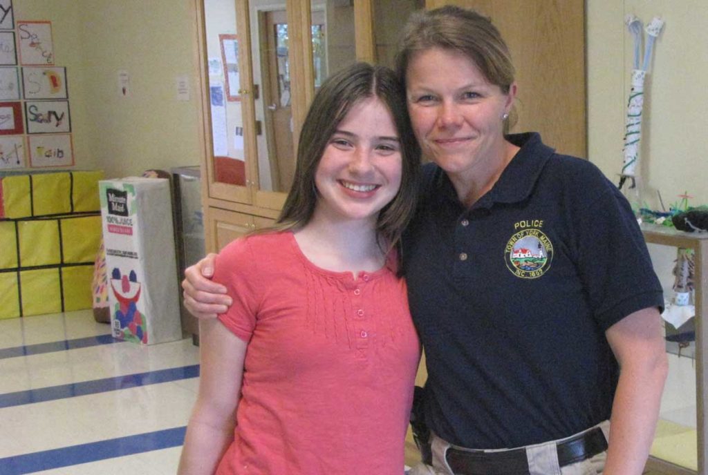 Jamie Rooney with student Gianna Cilley.